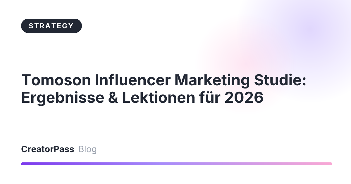 Tomoson Influencer Marketing Studie: Ergebnisse & Lektionen für 2026