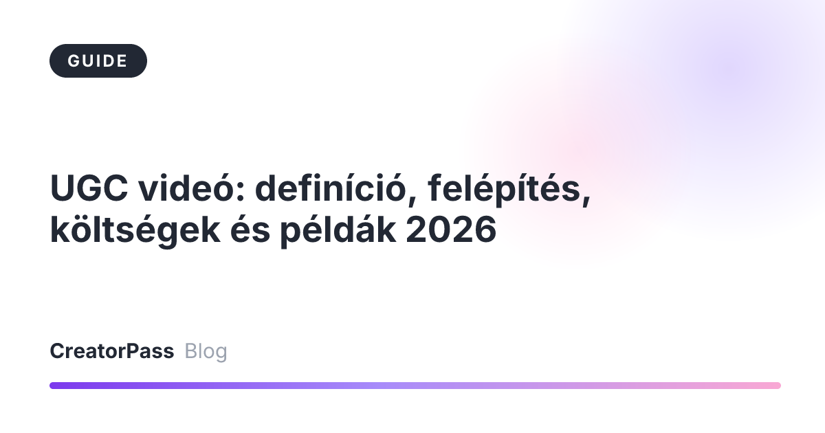 UGC videó: definíció, felépítés, költségek és példák 2026