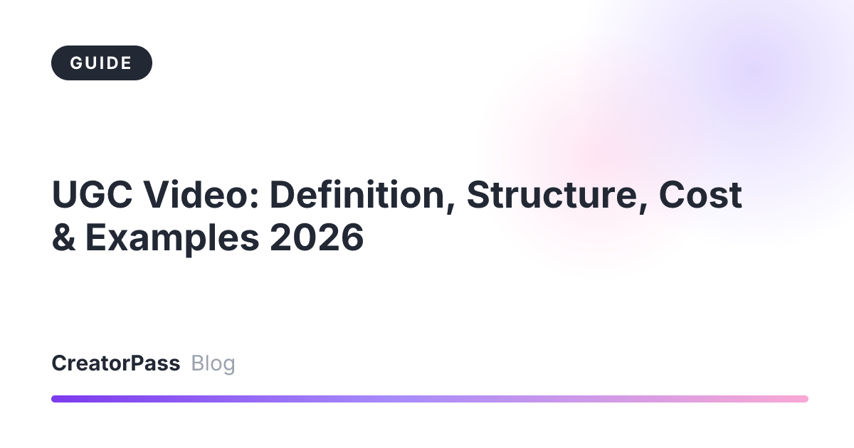 UGC Video: Definition, Structure, Cost & Examples 2026