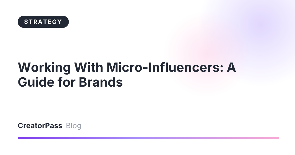 Working With Micro-Influencers: A Guide for Brands